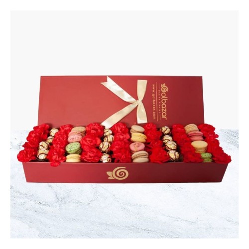 Macaron and Flower Box
